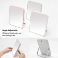 YEAKE 8-Inch Adjustable Folding Vanity Makeup Mirror with Metal Stand ...