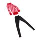 thumbnail image 4 of Traje de invierno hecho a mano, pantalones de suéter, pantalón para muñecas de niña de 12 pulgadas rojo Baoblaze Trajes De Invierno De Muñecas, 4 of 8
