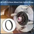 thumbnail image 2 of 84.1mm to 78.1mm Car Wheel Hub Centric Rings Black Polycarbonate Wheels Center Shaft Shock Absorbing Hubrings 4 Pcs, 2 of 7