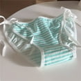 thumbnail image 3 of Striped Pattern Bikini Panties Women's Ribbon Side Tie String Underwear Lingerie Briefs Underpants, 3 of 19