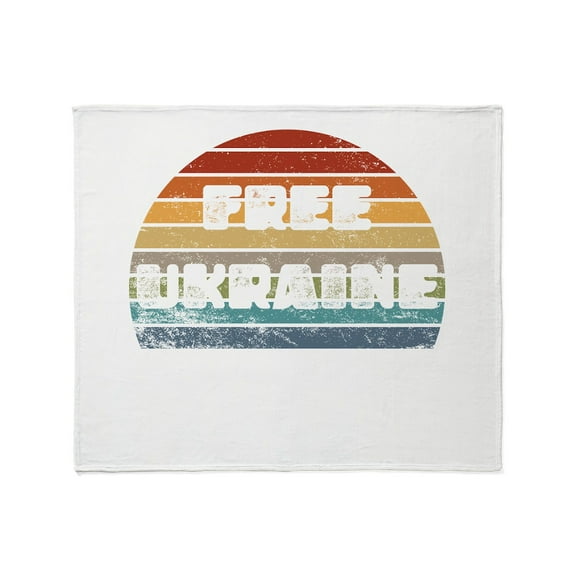 CafePress - Free Ukraine - Soft Fleece Throw Blanket, 50"x60" for All Ages