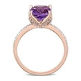 thumbnail image 4 of Everly Women's Amethyst and Diamond 10K Rose Gold Engagement Ring, 4 of 6