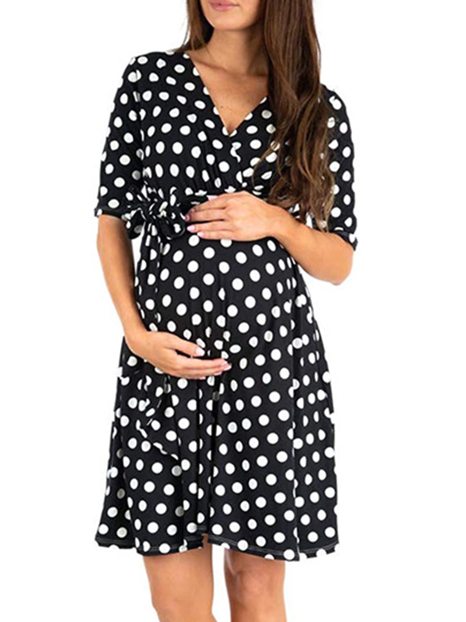 half polka dot half floral dress