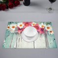 thumbnail image 2 of MKHERT Summer Colorful Daisy Flowers On Vintage Wooden Background Placemats Table Mats for Dining Room Kitchen Table Decoration 12x18 inch,Set of 6, 2 of 4
