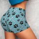 thumbnail image 4 of Balery Cute Dog Footprints Pantalones cortos de entrenamiento estampados para mujer, sin costuras, ajustados, para gimnasio, yoga, correr, deportes, ejercicio activo, fitness.-Small, 4 of 8