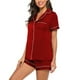 thumbnail image 5 of Ropa De Dormir De Manga Corta, Conjunto De Pijamas Transpirables Para Mujer, Cuello De Muesca Agradable A La Piel, Regalo De Cumpleaños, Ligero Para El Hogar, Dormitorio, Sala De ANGGREK  Otros, 5 of 5