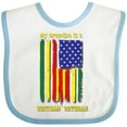 thumbnail image 3 of Inktastic My Grandpa is a Vietnam Veteran Boys or Girls Baby Bib, 3 of 4
