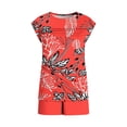 thumbnail image 7 of Daiosportswear Two Piece Shorts Sets for Women Summer Print Lounge Sets Crew Neck Cap Sleeve and Drawstring Shorts,2 Piece Sets for Women Red-E XL(XL), 7 of 7