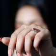 thumbnail image 4 of Rosec Jewels Lab Grown Ruby Solitaire Engagement Ring 2 Ct - Split Shank Ring for Women - AAAA Grade Certified - with Jewelry Box, 14K White Gold, US 3.00, 4 of 7