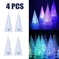 thumbnail image 1 of 4 Uds. De árboles de Navidad con luz LED, mini decoración acrílica de luz de árbol de Navidad para decoración de fiesta en el hogar, 1 of 5