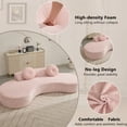 thumbnail image 2 of 105.5''Curved Sofa, Modern Minimalist, Cloud Couch 3-4 Seater with 2 Pillows, 2 of 11