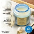 thumbnail image 2 of Better Homes & Gardens 2-Wick Blue Glass Jar Candle with Gold Lid, Salted Coconut & Pumpkin, 14oz., 2 of 9