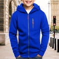 thumbnail image 2 of Mercatoo Boys Zip up Hoodi𝐞s Coats Thick Fleece Multi Zipper Pockets Cotton Hoodi𝐞 Sweatshirts Youth Kids Outdoor Warm Jackets, 2 of 6