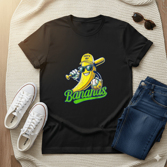 Retro Groovy Bananas Proud Name Vintage Fruit Graphic T-Shirt N1054,S- 5XL