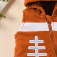 thumbnail image 6 of RMGVDSD Unisex Toddler Baby Halloween Outfits Boys Football Winter Thermal Romper Jumpsuit Hooded Sleeveless Bodysuit Playsuit Cute Baby Clothes Fashion Vintage 6-9 Months, 6 of 7