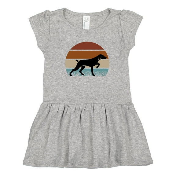Inktastic Hunting Dog Retro Sunset Girls Toddler Dress