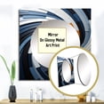thumbnail image 3 of Designart "Geometric VORTEX II" Abstract Square Mirror Wall Decor Transitional - Large Blue Square Bathroom Mirror - Square Printed Wall Mirror Art, 3 of 5