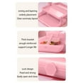 thumbnail image 6 of 2 Layer Folding Makeup Box with Mirror, Portable Travel Cosmetic Storage Organizer Bag for Students, Pink Rose Gray Options, 6 of 6