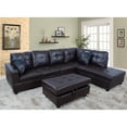 thumbnail image 2 of Lifestyle Furniture LF093B Urbania Right Hand Facing Sectional Sofa- Dark Chocolate - 35 x 103.5 x 74.5 in., 2 of 2