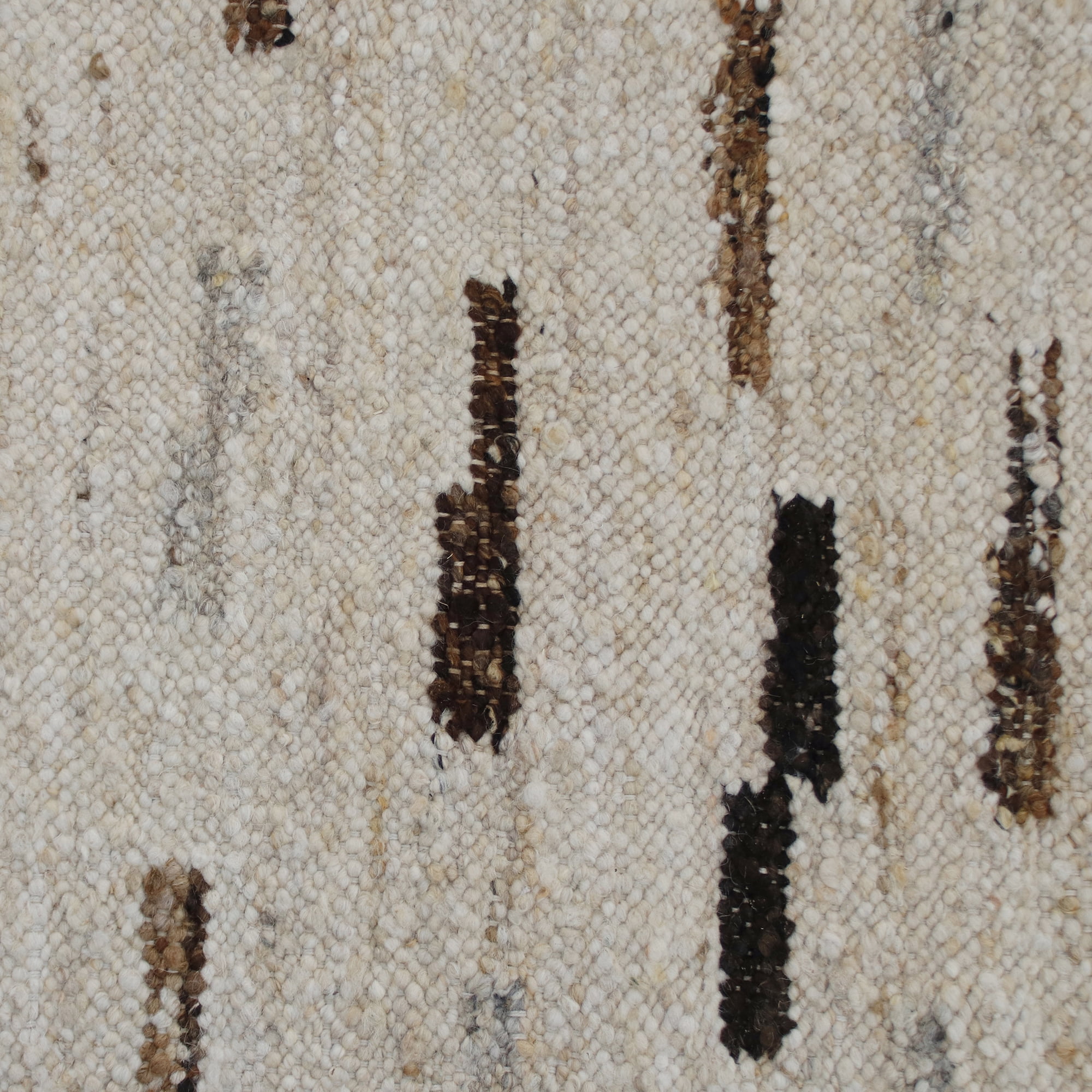 Ox Bay Kenzington Black Abstract Hand-Woven Wool Blend Area Rug, 7'9" x 9'9"