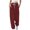 Wine, variant on Fashion Casual Pants for Womens Elastic Waist Plus Size Solid Color Sleeping Pants With Loose Waistband And Elastic Waist Pocket For Comfortable Foot Binding And Casual Pants