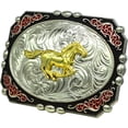 thumbnail image 2 of Moranse Religion Cross Cowboy Kneeling Prayer And Horse Design Belt Buckles, 2 of 6