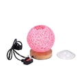 thumbnail image 2 of Luz De Mesa Led, Lámpara De Escritorio De Bola De Ratán, Lámpara Esférica De Ratán De Mimbre A Cuadros Moderna, Luz De Noche De Madera Para Cabecera Eigraketly HA024710-03, 2 of 6