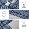 thumbnail image 4 of Hasoo Washable Geometric Area Rug 10x13 Large Rug for Bedroom Farmhouse Boho Indoor Carpet Home Decor, Blue, 4 of 6