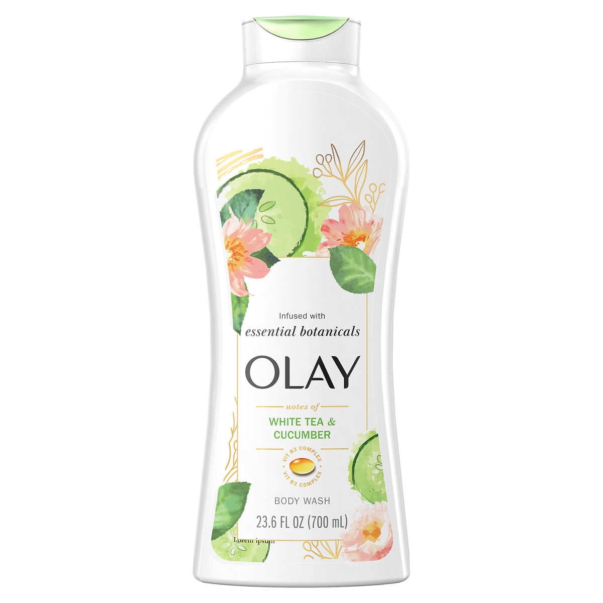 Olay Essential Botanicals Body Wash, 23.6 Fluid Ounce (Pack of 3)