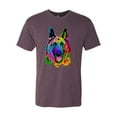 thumbnail image 2 of Wild Bobby, Colorful Happy German Shepherd Dog Animal Lover Mens Premium Tri Blend T-Shirt, Vintage Purple, Small, 2 of 3