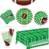 Gatherfun Football Theme Party Supplies Pack Serve 25 Dinner & Dessert Plates, Napkins, Cups andTablecloth for Birthday Party Football Games Day Tailgate