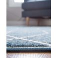 thumbnail image 3 of Unique Loom Matrix Trellis Collection Area Rug - Deco (5' 3" Octagon Blue/Ivory), 3 of 10