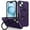 Darkpurple, variant on Allytechgroup Stand Case for iPhone 14, Ultra Thin Shockproof [Military Grade Drop Tested] Back Cover with Adjustable Multi-Angle Ring KickStand Luxury Skin-Friendly Case, Black