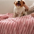 thumbnail image 2 of ROSEKIND Lightweight Breathable 300GSM 3D Striped Flannel Throw Blanket, for Sofa Couch Bed,60x80inch, 2 of 5