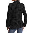 thumbnail image 6 of Fall Winter Tweed Blazers for Women Christmas Fully-Lined Warm Fashion Casual Elegant Work Jacket Coat Pockets, 6 of 7