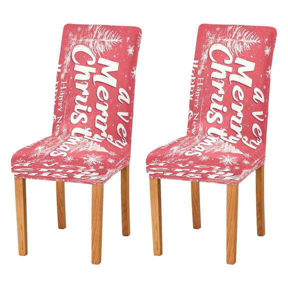 BZSMCE Chairs Slipcovers Dining Chair Covers Design Snowflake and Blessing Creative Pattern