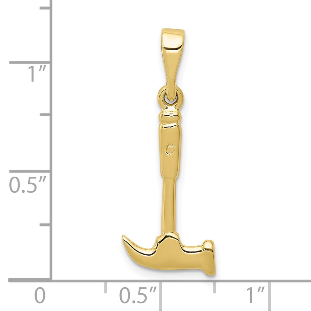 10k Yellow Gold Hammer Charm