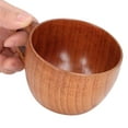 thumbnail image 4 of 200ml Big Belly Wood Water Cup Simple Tea Wine Coffee Mug Classical Wooden Cup with Handle for Kitchen Study, 4 of 8