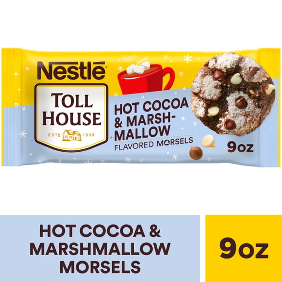 Nestle Toll House Hot Cocoa & Marshmallow Flavored Morsels, Baking Chips, Sweet Treats 9 oz
