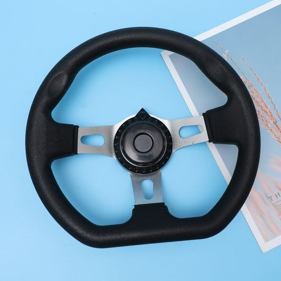 GOOHOCHY 270 Steering Wheel 270mm PU Modification Go-kart Black