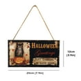 thumbnail image 2 of Nmdmisc Halloween Wooden Sign Plaque Door Wall Hanging Decorations,Halloween Theme Friendship Wooden Pendant Decoration Home Decoration Card (7.9*3.9in), 2 of 3