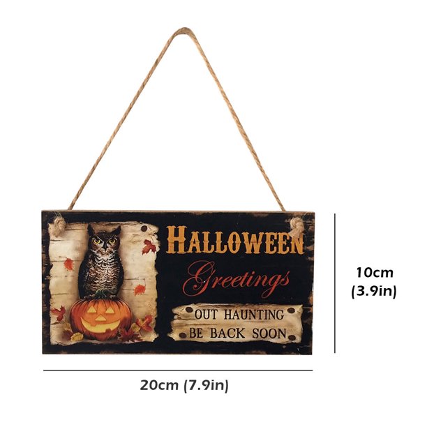 Colgante de madera de la amistad con temática de Halloween, decoración para el hogar, tarjeta