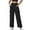 #359-Black, variant on Roncen Women's Solid Wide-Leg Cargo Pants - Casual Loose Fit Trousers with Elastic Waist & Functional Pockets