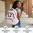 thumbnail image 4 of Chririnla Watercolor Cherry Blossom Print with Gradient Effect Lightweight School Backpack with Soft Soft Padded Elementary Backpack, Waterproof 17 Inch Shoulder Bookbag for Elementary School Casual, 4 of 9