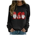 thumbnail image 1 of Pull de Noël pour Femmes Col Rond Cardigan d'Hiver Manches Longues Fermeture Blouse Chandail à Capuchon Doux Imprimé Graphique Mode Chandail en Molleton Veste Mi-Longue, 1 of 5
