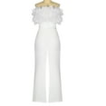 thumbnail image 6 of FITOOM Women's Formal Strapless Jumpsuits Business Casual Tassel Work Office Rompers, 6 of 8