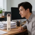thumbnail image 6 of AUNVITO Mini Fan USB Rechargeable, Portable Desk Fan, Small Fan, Battery Operated Cooling Fan for Office Travel, 6 of 6