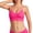 Pink, variant on Women's French Triangle Cup Sports Bra Y Back Padded Yoga Top, Thin Spaghetti Strap Seamless Lingerie, Low Impact Wireless Workout Bralette, Anti Shock Running Vest, Breathable Fitness Base Layer