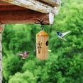 thumbnail image 4 of iMucci 3Pcs Natural Wood Hummingbird House 2022 New Hummingbird Houses for Outside Hanging Hummingbird Nest for Nesting, 4 of 6