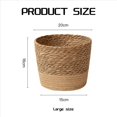 thumbnail image 4 of 2X Maceta de Flores Tejida de Paja, Cesta de Mimbre, Cesta de Almacenamiento de Maceta de Ratán, Cesta de Macetero Tejida Hecha una Mano L, 4 of 5